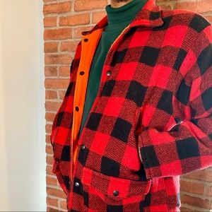 Red Plaid Flannel Jacket
